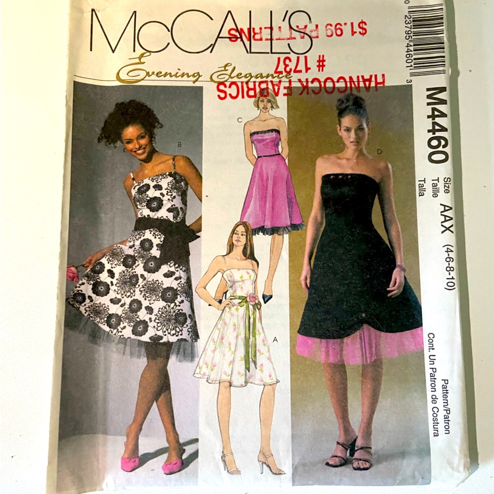 McCall’s M4460 Misses’ Evening Dresses Sewing Pattern, Size (4-6-8-10)
